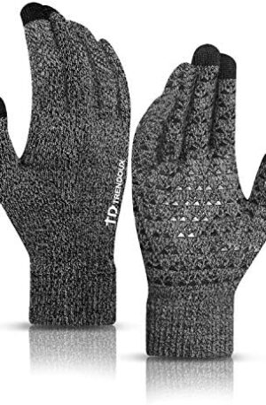 Guantes trekking TRENDOUX – Upgraded Touch Screen Cold Weather Thermal Warm Knit Glove for Running Driving Hiking