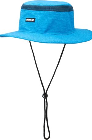 Hurley Sombreros para hombre – UPF 50+ Phantom Getaway Boonie Sombrero para el sol con cordón para la barbilla