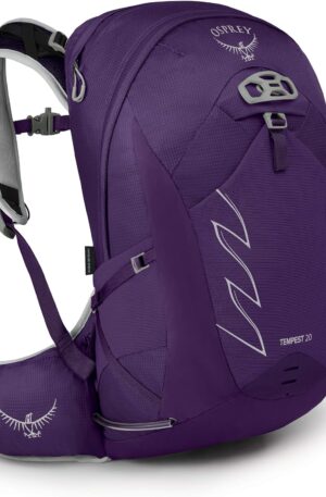 Osprey Tempest 20L Mochila trekking para mujer con cinturón lumbar, Violac Purple, WM/L