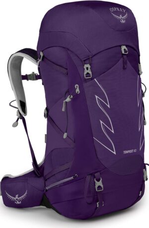 Osprey Tempest 40L Mochila de trekking para mujer con cinturón lumbar, violeta violeta, WM/L
